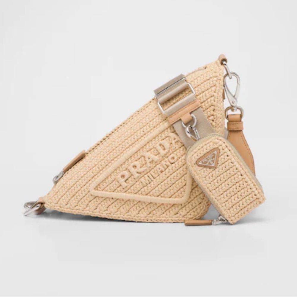 PRADA Triangle crochet bag